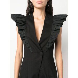 BNWT Gorgeous Black Ruffled Wool Romper - Philosophy Di Lorenzo Serafini